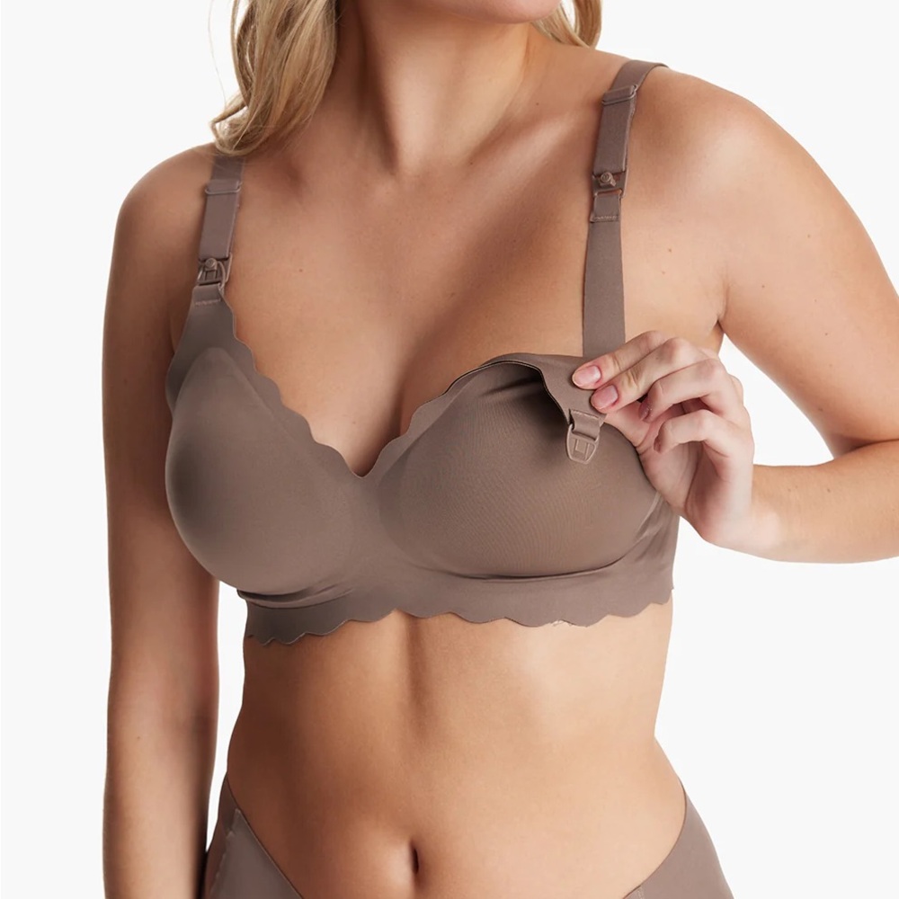 Momcozy Jelly Strip - Seamless Floral Push up Nursing Bra